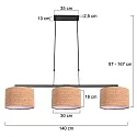Steinhauer pendant luminaire STANG E27 IP20, dimmable