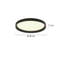 Steinhauer ceiling luminaire FLADY 2 flames IP20, black dimmable