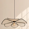 anne light & home Pendelarmatuur LUMAFLORA 1-vlams E27 IP20, zwart dimbaar