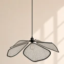anne light & home Pendelarmatuur LUMAFLORA 1-vlams E27 IP20, zwart dimbaar