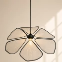 anne light & home Pendelarmatuur LUMAFLORA 1-vlams E27 IP20, zwart dimbaar