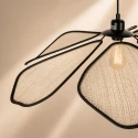 anne light & home Pendelarmatuur LUMAFLORA 1-vlams E27 IP20, zwart dimbaar