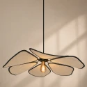 anne light & home Pendelarmatuur LUMAFLORA 1-vlams E27 IP20, zwart dimbaar