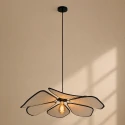 anne light & home Pendelarmatuur LUMAFLORA 1-vlams E27 IP20, zwart dimbaar