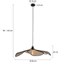 anne light & home Pendelarmatuur LUMAFLORA 1-vlams E27 IP20, zwart dimbaar