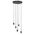 Mexlite pendant luminaire AURELIO 5 flames E27 IP20, black dimmable