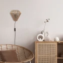 anne light & home Wandarmatuur ROPEX 1-vlams E27 IP20, zwart dimbaar