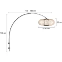anne light & home Wandarmatuur SPARKLED LIGHT E27 IP20, dimbaar