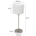 Mexlite Tafelarmatuur NOOR 1-vlams E27 IP20, staal dimbaar