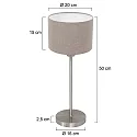 Mexlite table lamp NOOR E27 IP20, dimmable
