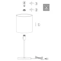 Mexlite table lamp NOOR 1 flame E27 IP20, black dimmable
