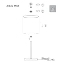 Mexlite Tafelarmatuur NOOR 1-vlams E27 IP20, zwart dimbaar