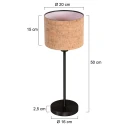 Mexlite Tafelarmatuur NOOR 1-vlams E27 IP20, zwart dimbaar