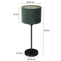 Mexlite table lamp NOOR 1 flame E27 IP20, black dimmable