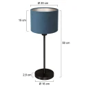 Mexlite table lamp NOOR 1 flame E27 IP20, black dimmable
