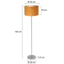 Mexlite floor lamp NOOR 1 flame E27 IP20, steel dimmable