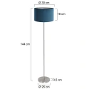 Mexlite Staande lamp NOOR 1-vlams E27 IP20, staal dimbaar