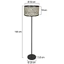 Mexlite Staande lamp NOOR E27 IP20, dimbaar