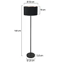 Mexlite Staande lamp NOOR E27 IP20, dimbaar
