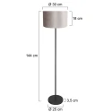 Mexlite Staande lamp NOOR 1-vlams E27 IP20, zwart dimbaar