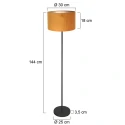 Mexlite floor lamp NOOR 1 flame E27 IP20, black dimmable