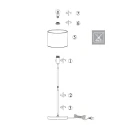 Mexlite floor lamp NOOR 1 flame E27 IP20, black dimmable