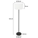 Mexlite Staande lamp NOOR E27 IP20, dimbaar