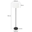 Mexlite Staande lamp NOOR 1-vlams E27 IP20, zwart dimbaar