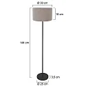 Mexlite Staande lamp NOOR E27 IP20, dimbaar