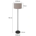 Mexlite Staande lamp NOOR 1-vlams E27 IP20, zwart dimbaar