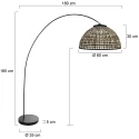 Mexlite arc luminaire SOLVA 1 flame E27 IP20, black dimmable