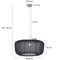 Steinhauer Pendelarmatuur SPARKLED LIGHT E27 IP20, dimbaar