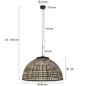 Steinhauer Pendelarmatuur NOX LIGHT 1-vlams E27 IP20, zwart dimbaar