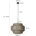 Steinhauer Pendelarmatuur NOX LIGHT 1-vlams E27 IP20, zwart dimbaar