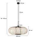 anne light & home Pendelarmatuur SPARKLED LIGHT E27 IP20, dimbaar