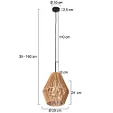 anne light & home Pendelarmatuur SPARKLED LIGHT E27 IP20, dimbaar