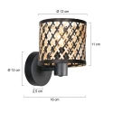 Mexlite Wandarmatuur SUMBA E14 IP20, dimbaar