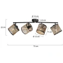 Mexlite Plafondarmatuur SUMBA E14 IP20, dimbaar