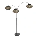Steinhauer floor lamp SPARKLED LIGHT 3 flames E27 IP20, black dimmable