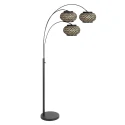 Steinhauer floor lamp SPARKLED LIGHT 3 flames E27 IP20, black dimmable