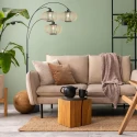 anne light & home floor lamp SPARKLED LIGHT 3 flames E27 IP20, black dimmable