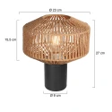 anne light & home Tafelarmatuur ROPEX 1-vlams E27 IP20, zwart dimbaar