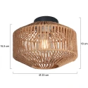 anne light & home Plafondarmatuur ROPEX 1-vlams E27 IP20, zwart dimbaar