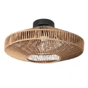 anne light & home Plafondarmatuur ROPEX 1-vlams E27 IP20, zwart dimbaar