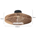 anne light & home Plafondarmatuur ROPEX 1-vlams E27 IP20, zwart dimbaar