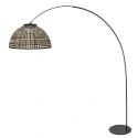 anne light & home Booglamp CURVE 1-vlams E27 IP20, zwart dimbaar