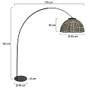 anne light & home Staande lamp CURVE E27 IP20, dimbaar