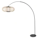 anne light & home Booglamp CURVE 1-vlams E27 IP20, zwart dimbaar
