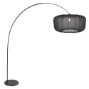 anne light & home Booglamp CURVE 1-vlams E27 IP20, zwart dimbaar
