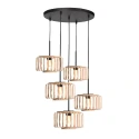 Mexlite pendant luminaire BREEZA BEACH 5 flames E27 IP20, black dimmable